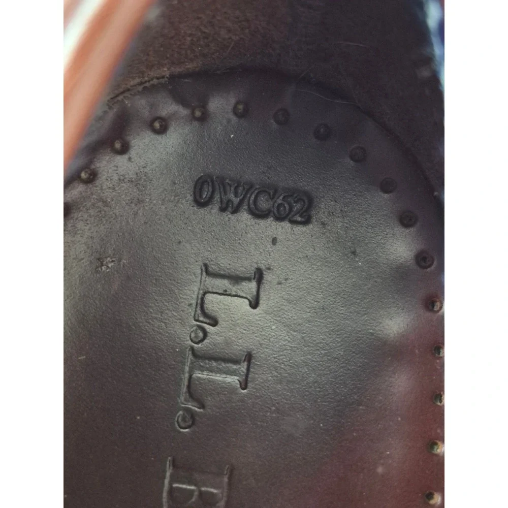 LL Bean Casco Bay Boat Shoes Mens 10 D Brown Leather 2-Eye Loafers 0WC62
